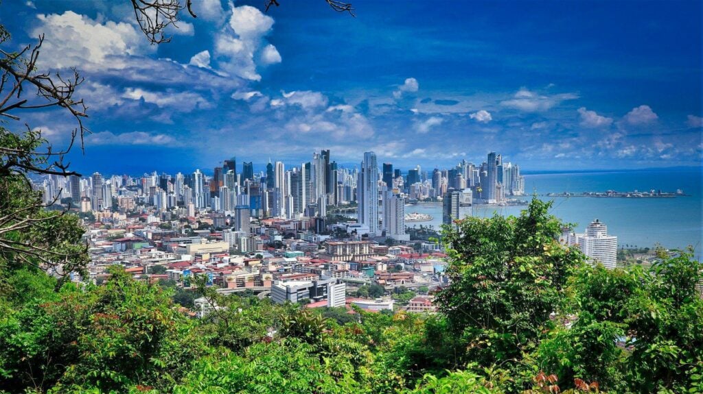 A stock photo of Panama City, where you will likely travel to to complete the application process for a Qualified Investor Visa in Panama